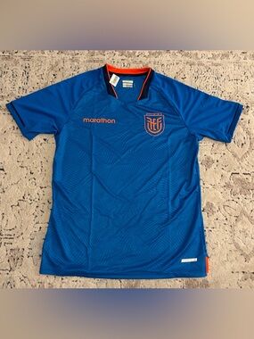 Marathon Authentic Ecuador National Team Blue Training Jersey Men’s Sz: Large